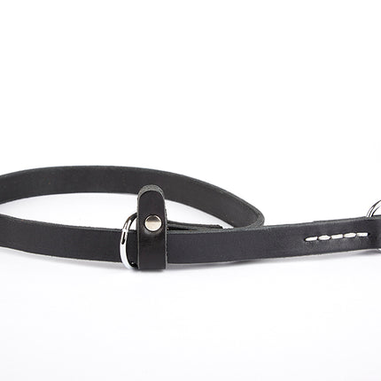 Doggie Eğitim Serisi Gerçek Deriden El Yapımı Ayarlı Köpek Eğitim Tasması 1,5 x 30-40 cm Siyah