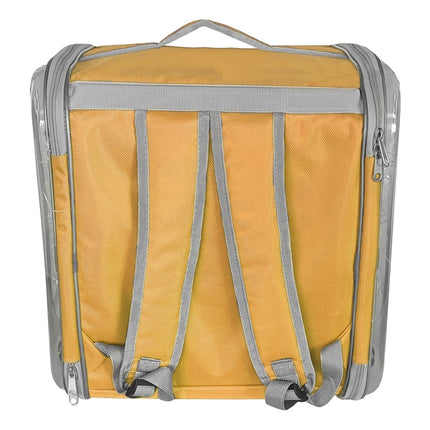 Markapet Çift Cam Kedi Köpek Taşıma Çantası 32x40x42 cm Hardal