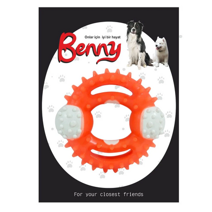 Benny Diş Kaşıma Köpek Oyuncağı Yuvarlak 9,5 cm Çeşitli Renklerde