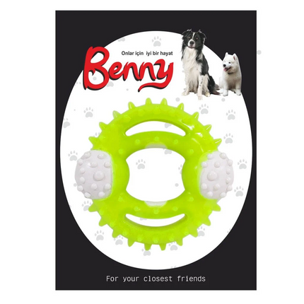 Benny Diş Kaşıma Köpek Oyuncağı Yuvarlak 9,5 cm Çeşitli Renklerde