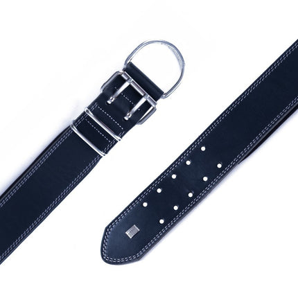 Doggie Konfor Çift Kat Deri El Yapımı Köpek Boyun Tasması 6x60-70 cm Siyah