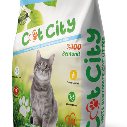 Cat City Doğal Bentonit Topaklanan Kedi Kumu 10 Lt Marsilya Sabunlu