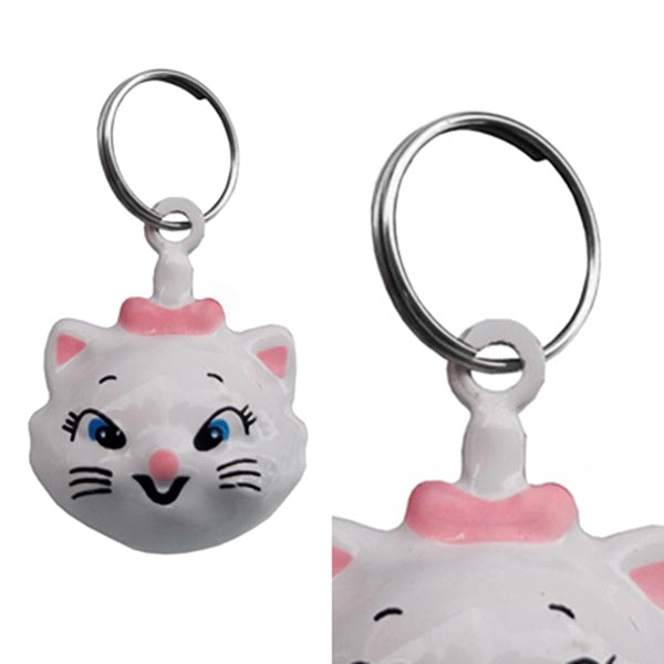 Doggie Büyük Kedi Kafası Şekilli Kedi Çanı 1 Adet 2-3,5 cm Beyaz