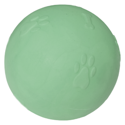 Pati Desenli Termoplastik Sert Köpek Oyun Topu 7 cm Medium Yeşil