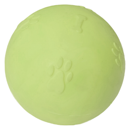 Pati Desenli Termoplastik Sert Köpek Oyun Topu 8 cm Large Sarı