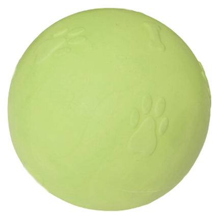 Pati Desenli Termoplastik Sert Köpek Oyun Topu 6 cm Small Sarı
