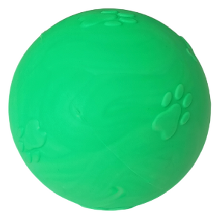 Pati Desenli Termoplastik Sert Köpek Oyun Topu 8 cm Large Yeşil
