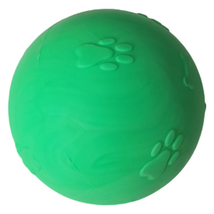 Pati Desenli Termoplastik Sert Köpek Oyun Topu 7 cm Medium Yeşil