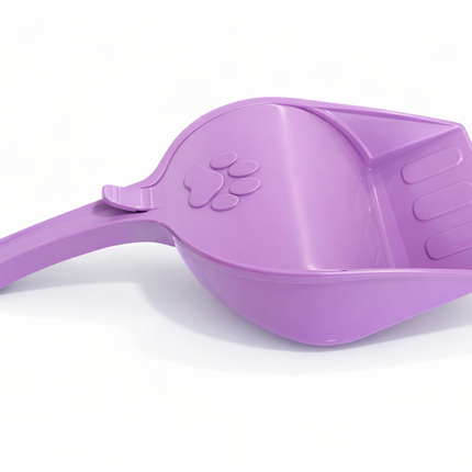 Kapaklı Kedi Kumu Küreği Elekli – Ergonomik Saplı Dayanıklı Plastik Kum Temizleme Küreği 26 cm