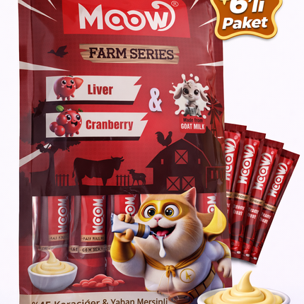 Ciğerli Kızılcıklı Keçi Sütlü Kedi Krema Ödülü 6x12g