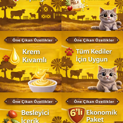 Tavuklu Keçi Sütlü Kedi Krema Ödülü 6x12g