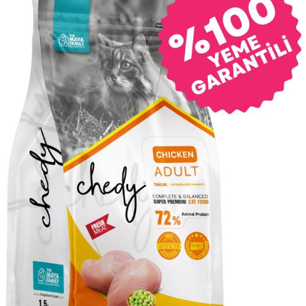 Chedy Super Premium Tavuklu Yetişkin Kedi Maması 1.5 Kg