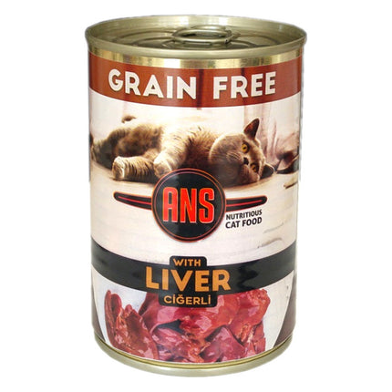 Ans Tahılsız Parça Ciğerli Kedi Konserve Mama 415 gr