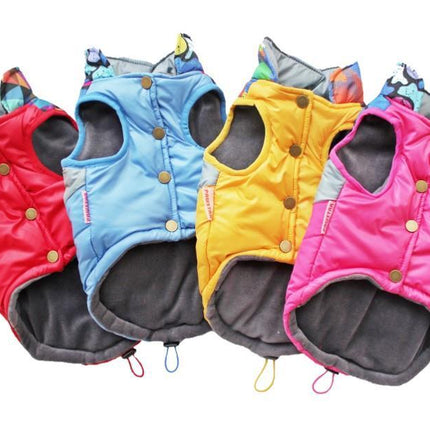 Circle Fucshia Elyaflı Puf Köpek Yeleği Köpek Kıyafeti Medium