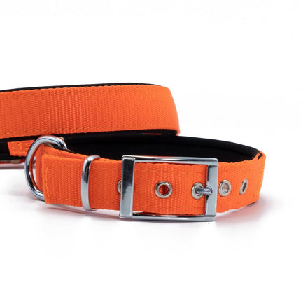 Doggie Elit Dokumadan El Yapımı Köpek Boyun Tasması 2 x 32-38 cm Turuncu