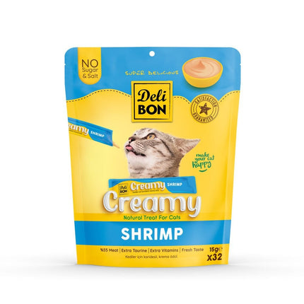 Delibon Krema Kedi Ödül Maması 15g 32 Adet Karidesli