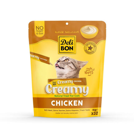 Delibon Krema Kedi Ödül Maması 15g 32 Adet Tavuklu