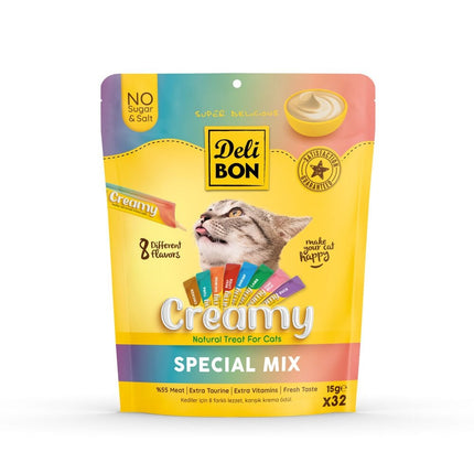 Delibon Krema Kedi Ödül Maması 15g 32 Adet Karışık Çeşit