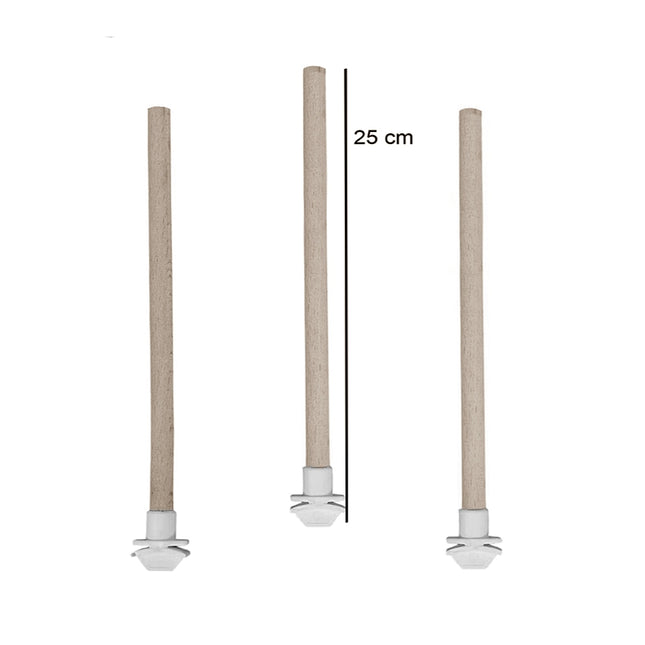 Markapet Doğal Ahşap Kuş Tüneği 1.2 cm-25 cm Standart  ( 2 Adet )