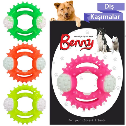 Benny Diş Kaşıma Köpek Oyuncağı Yuvarlak 9,5 cm Çeşitli Renklerde