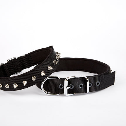 Doggie Çivi Desenli Köpek Tasması 2,5*60 cm Siyah