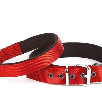 Doggie Konfor Seri Dokuma Köpek Boyun Tasması 5x50-60cm Kırmızı