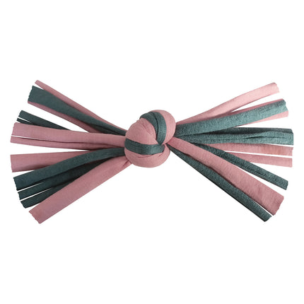 Kedi Oyuncağı Düğümlü İp 2 cm - 16 cm Pembe-Gri
