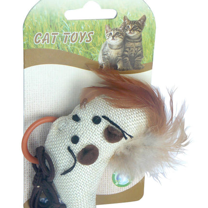 Catia İpli Peluş Kedi Oyuncağı 8,5 cm