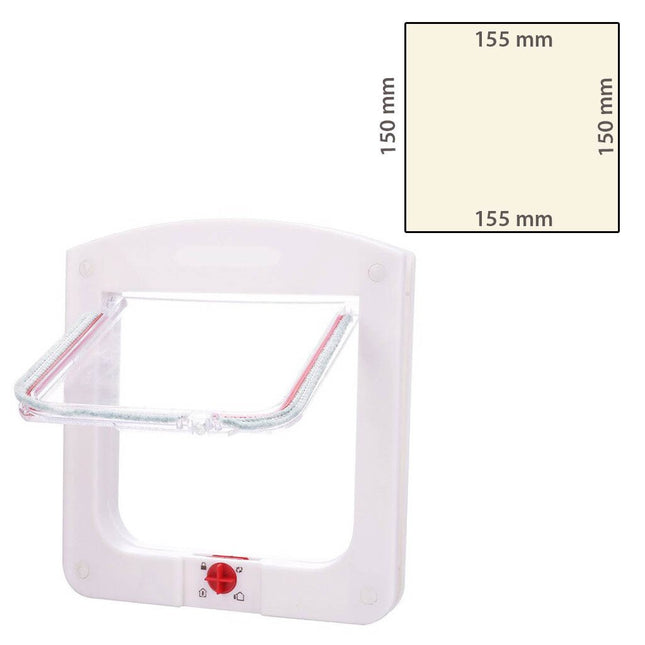 Markapet 4 Yolu Kedi köpek Kapısı 22x20x3 cm ( PVC + Ahşap )