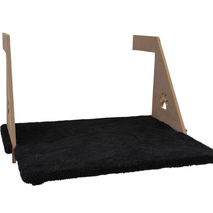 Ahşap Kalorifer Peteği Kedi Radyatör Yatağı 30 cm x 43 cm Siyah (15 kg)