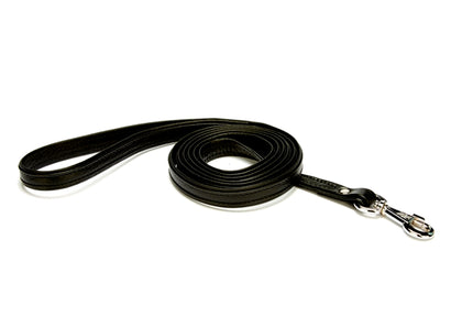 Doggie Flotter El Yapımı Deri Köpek Gezdirme Kayışı 1,5 cm x 150 cm Siyah
