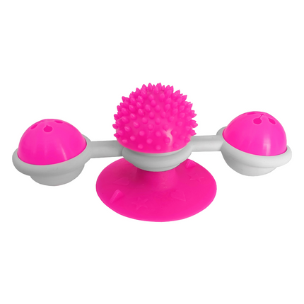 Markapet Vantuzlu Fırıldak Toplu Dönen Kedi Oyuncağı 8 cm-18 cm Pembe