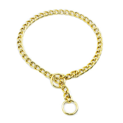 Doggie Eğitim Serisi Zincirli Köpek Boyun Tasması 3x50-50cm - Gold