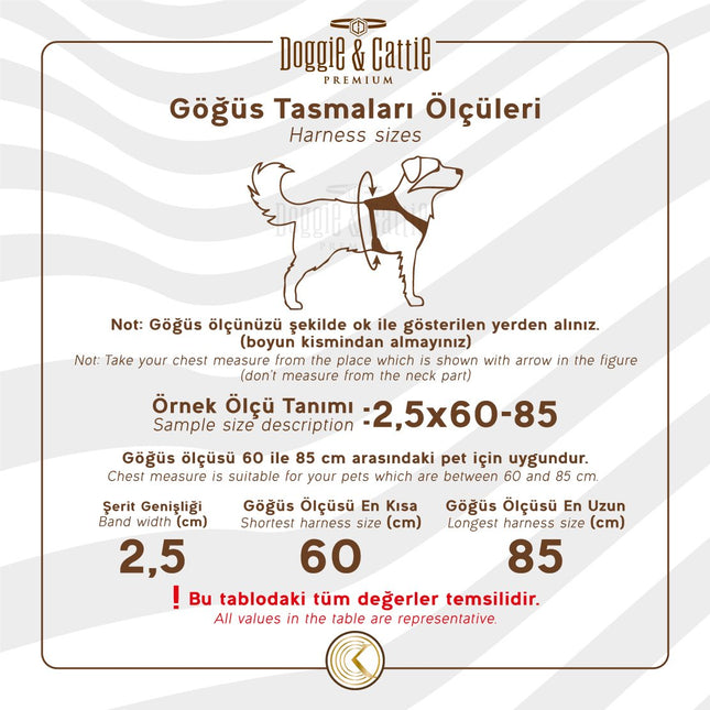 Doggie Comfort Ronin Köpek Bel Tasması 3cm-75 x 85 cm 3X-Large Mor