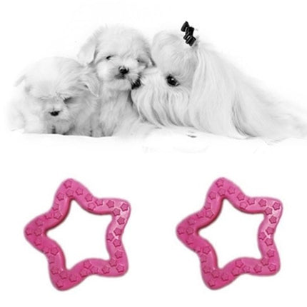 Köpek diş bakım oyuncağı yıldız şeklinde 8 cm Pembe