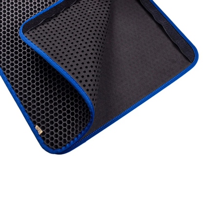 Cattie Kum Toplayıcı Fonksiyonel Kedi Paspası Altıgen 37-50 cm Mavi
