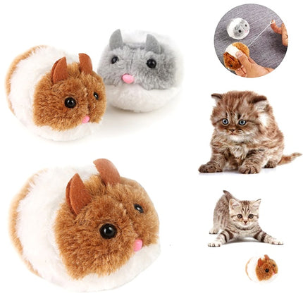 Polo Kedi Oyuncağı Tombul Fare Gri-Beyaz Kahve-Beyaz 6 cm