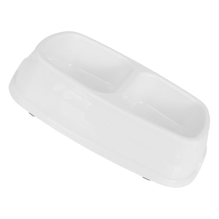 İkili Plastik Mama Ve Su Kabı 500 + 500 Ml Beyaz