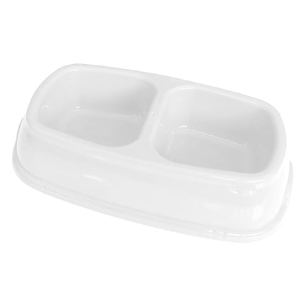 Markapet İkili Plastik Mama Ve Su Kabı 200 + 200 Ml Beyaz