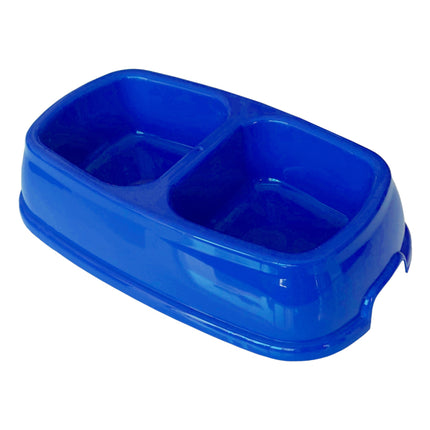 Markapet İkili Plastik Mama Ve Su Kabı 200 + 200 Ml Mavi