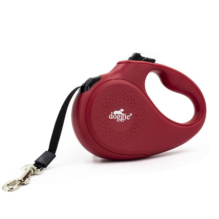 Doggie Master Seri Otomatik Makaralı Köpek Gezdirme 25 kg / 5 M Kırmızı