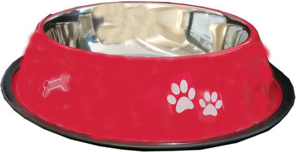 Oripet Desenli Çelik Kaydırmaz Köpek Mama Su Kabı 32 oz ( 1 L )
