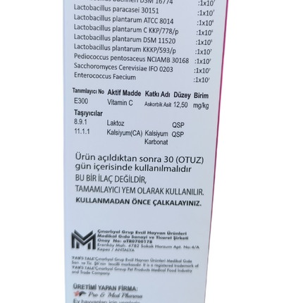 Paws Tale Pro Biflor Liquid Kedi Köpek Probiyotik 100 ml