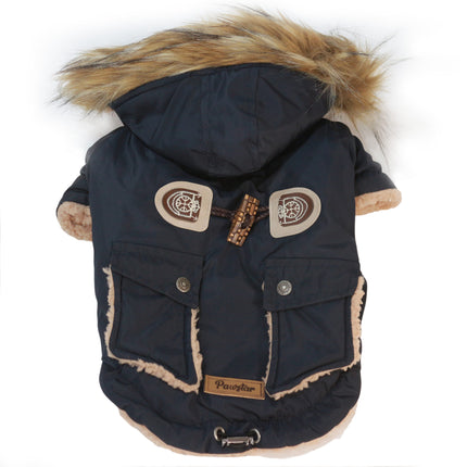 Antler Buttoned Coat Küçük ve Orta Irklar İçin Kapşonlu Köpek Montu XXLarge