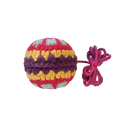 Markapet Kedi Oyuncağı İpli Örgü Top 4,5-66 cm Renkli