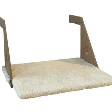 Ahşap Kalorifer Peteği Kedi Radyatör Yatağı 30 cm x 43 cm Beyaz (15 kg)
