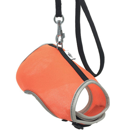 Doggie Havalı Ped Göğüs Tasma Seti Turuncu 25*30 cm + 110 cm