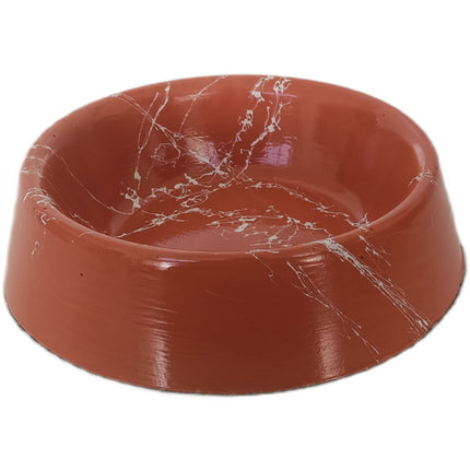 Markapet Elegans Seri Mermerit Kaymaz Tabanlı Kedi Köpek Mama Su Kabı 750 ml 24 oz Kiremit