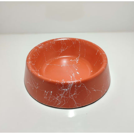 Markapet Elegans Seri Mermerit Kaymaz Tabanlı Kedi Köpek Mama Su Kabı 750 ml 24 oz Kiremit