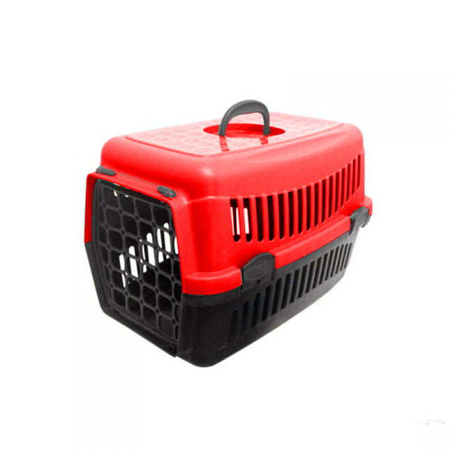 Plastik Kedi Köpek Taşıma Çantası 32,5 / 48 cm Kırmızı